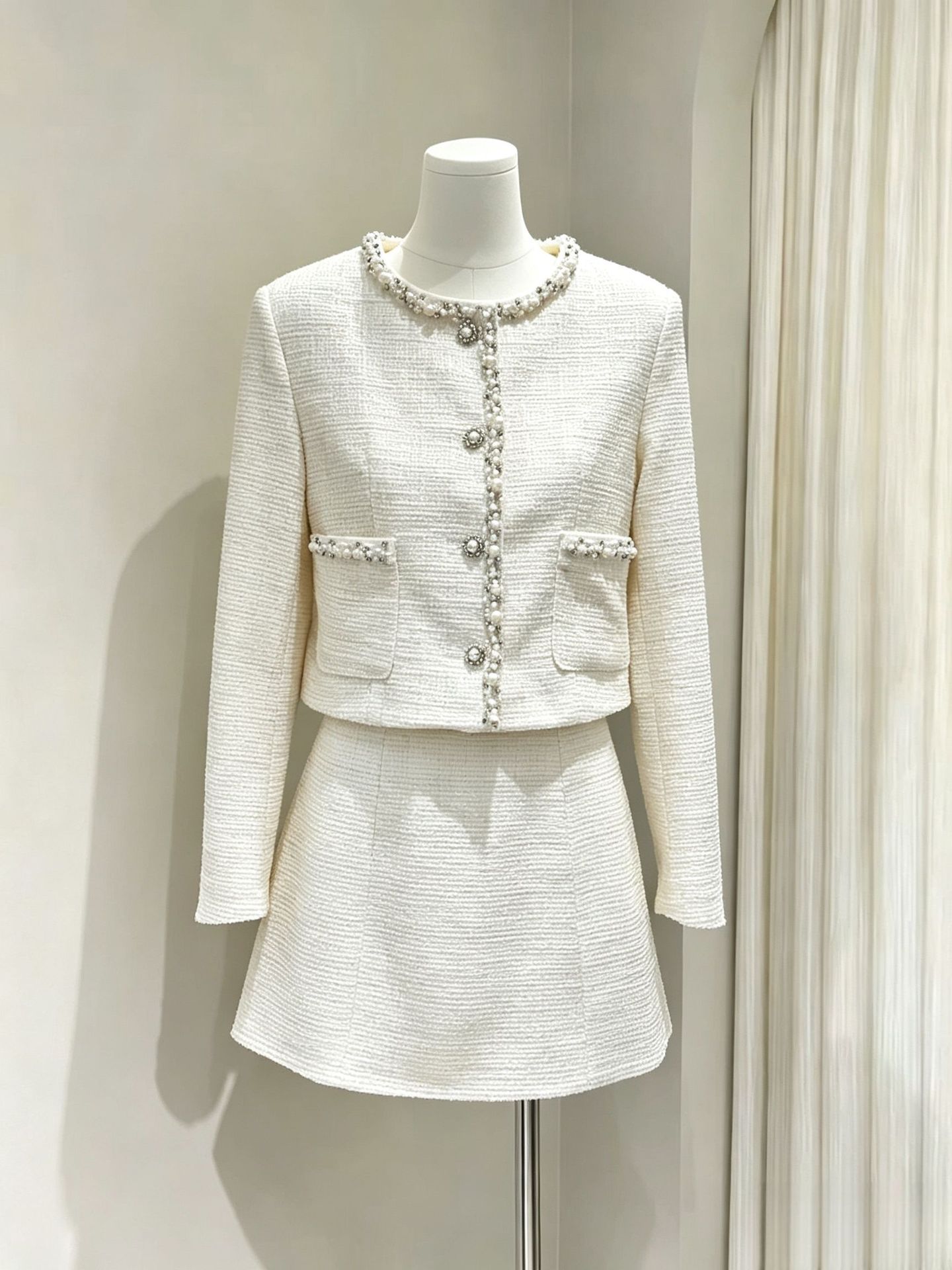 Dresses - Women's Fashion Two-piece Jacket Set Diamond