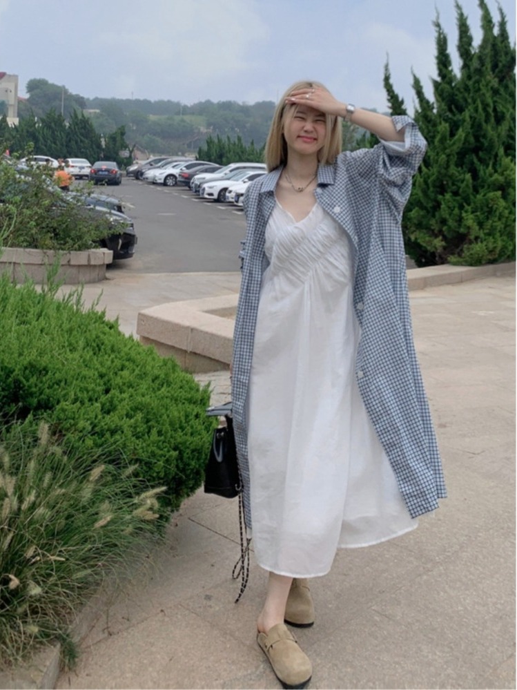 Chic plus Size Set Lazy Style  - Korean Style A Line Shirt Dress review and price