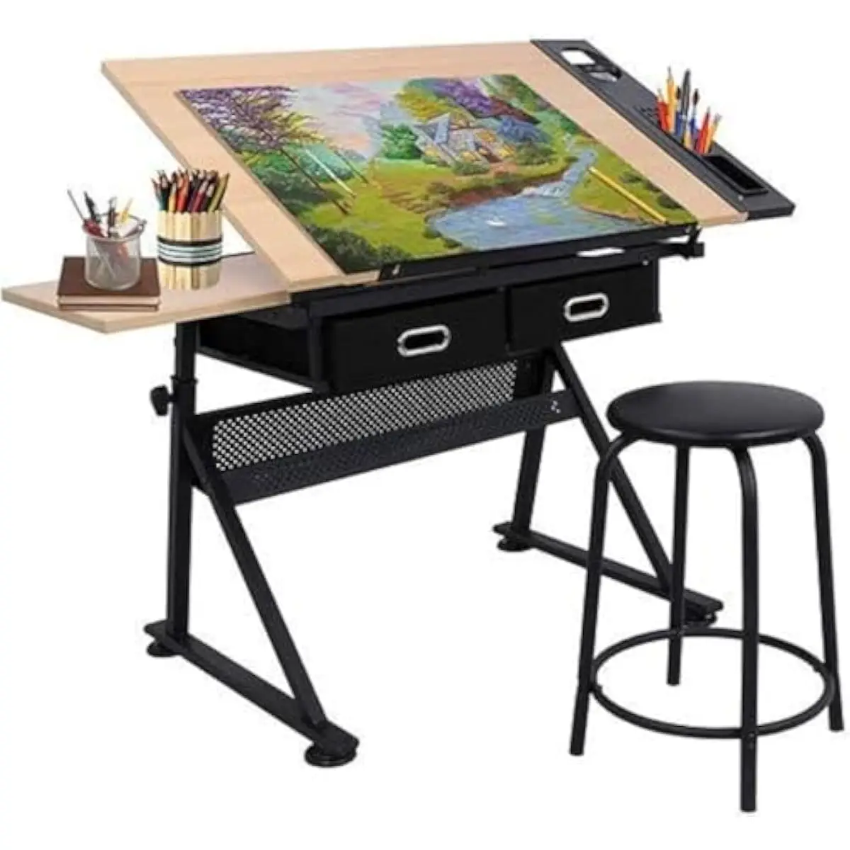 Adjustable Drafting Desk with  - Tops review and price