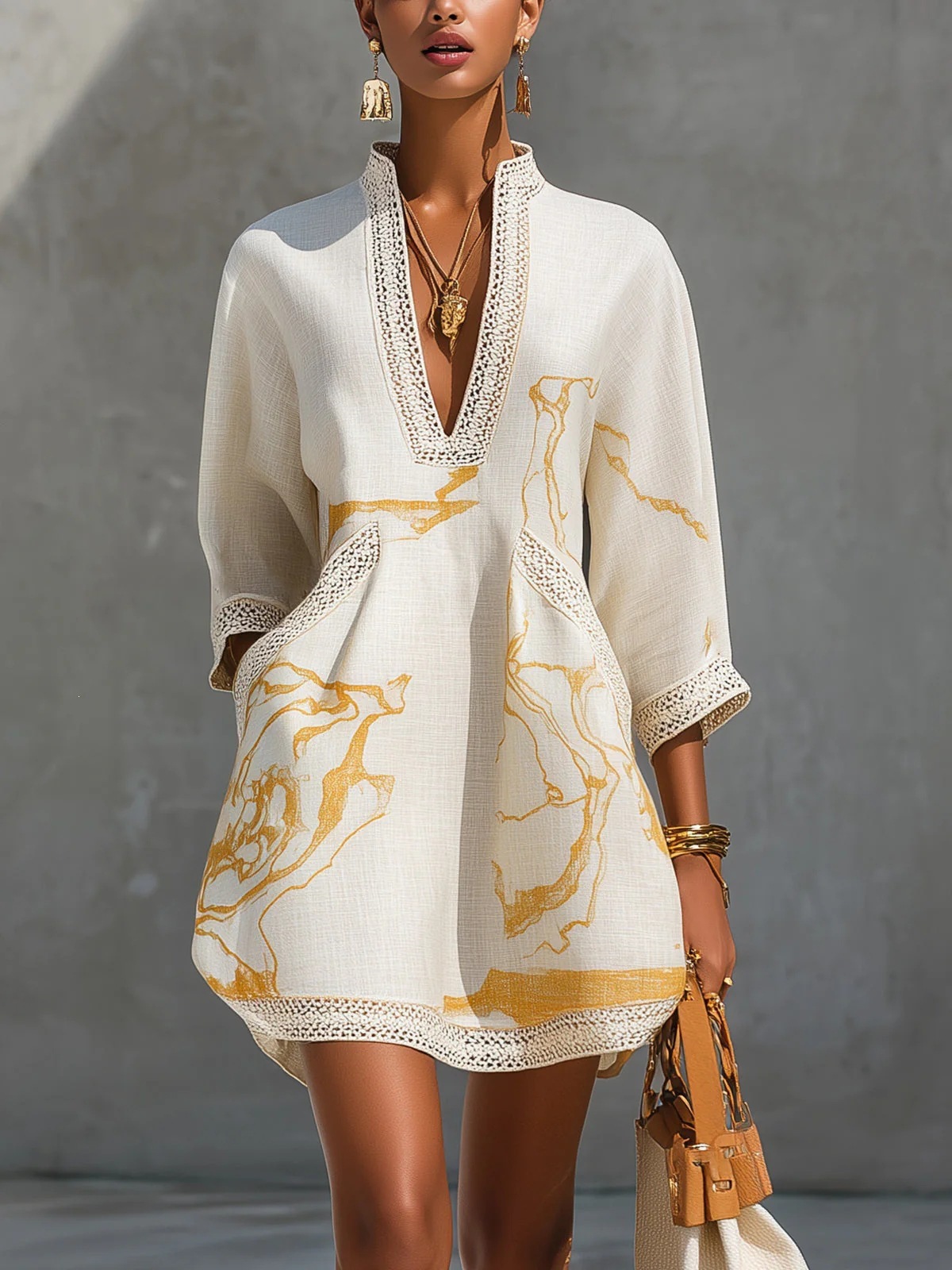 Elegant Mini Dress for Women F - French Vintage Floral Midi Dress review and price