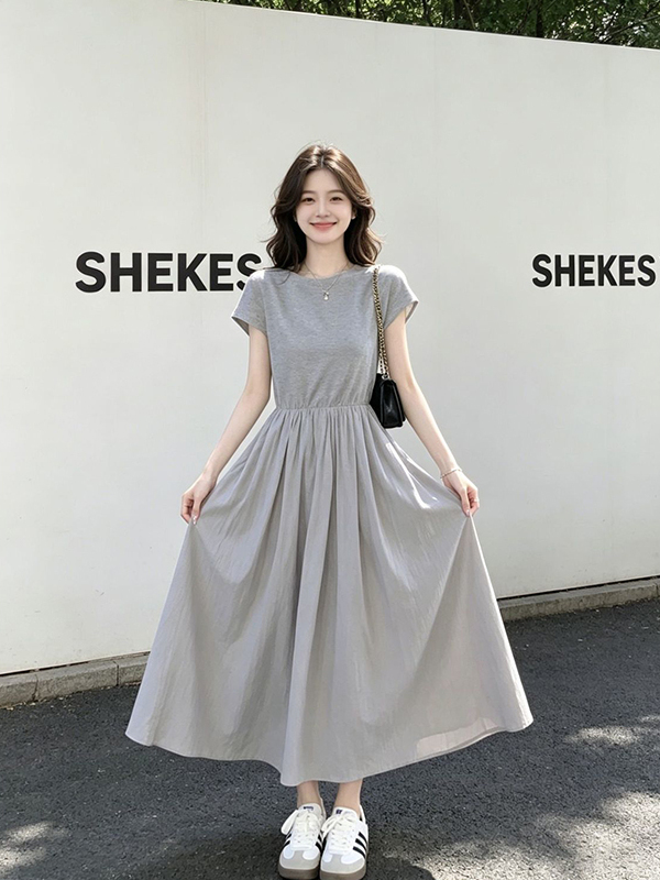 plus Size Women's Korean Style - Korean Style A Line Shirt Dress review and price