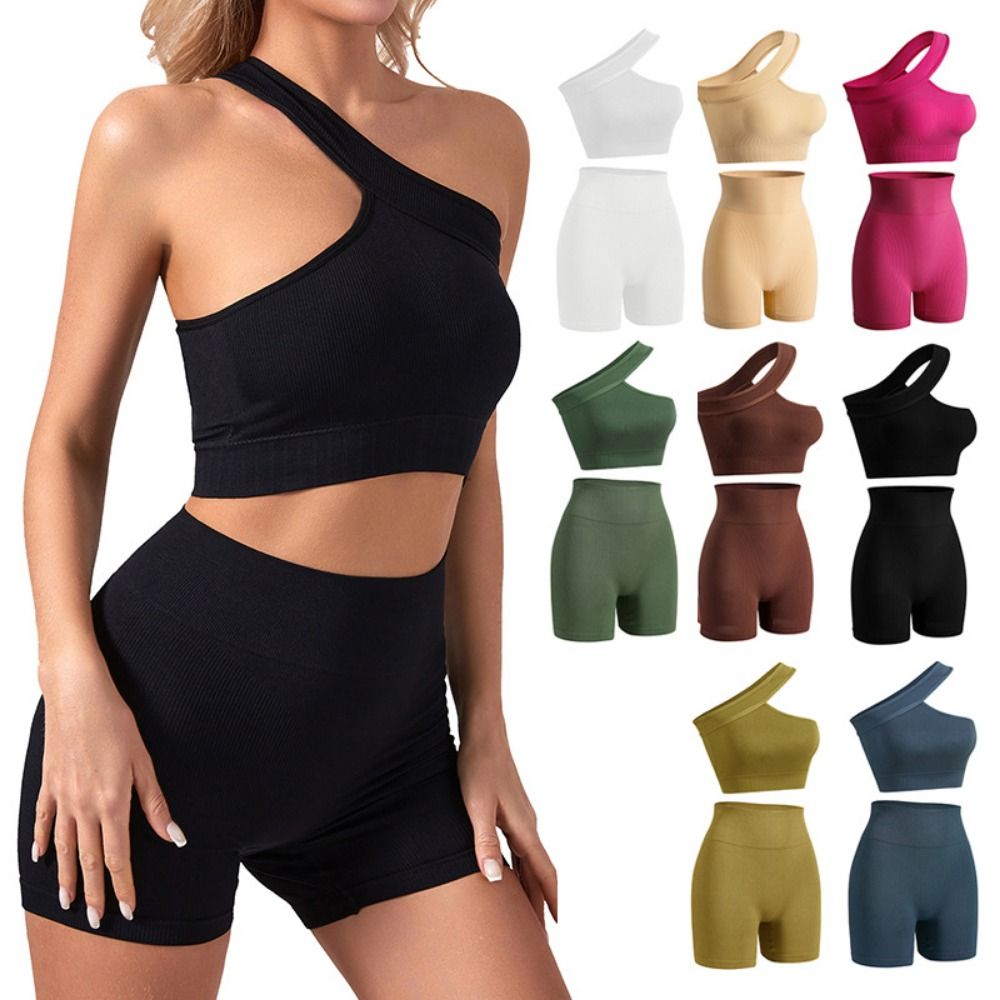 2Pcs Casual Seamless Women Wor - Seamless Ribbed Workout Tank Top review and price