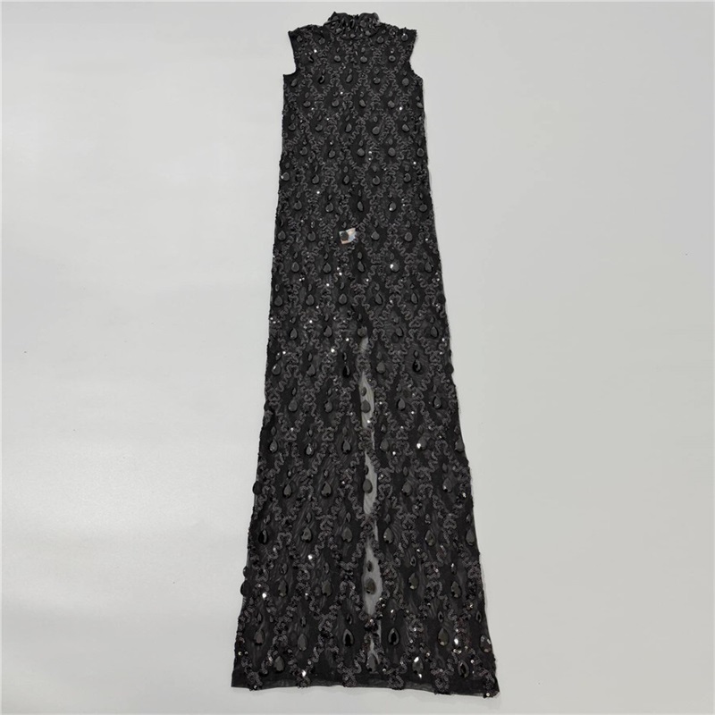 Black Sparkly Sexy Prom Dress  - Sexy Mesh Sheer Bodycon Dress review and price