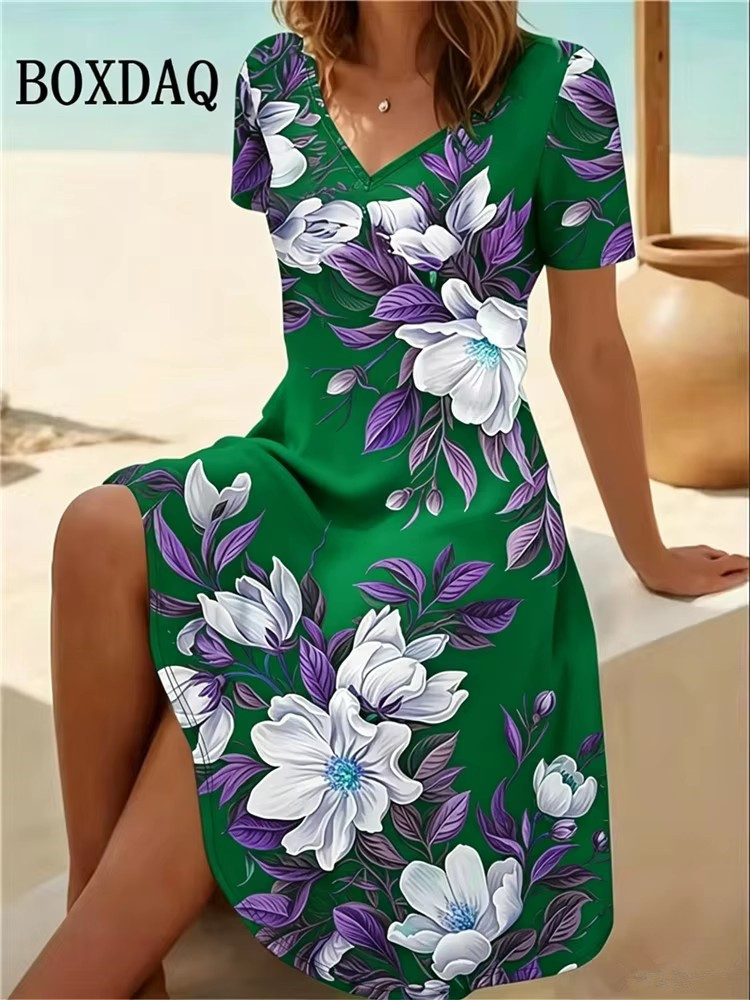 6XL Plus Size Women Dresses Su - Boho Summer Beach Maxi Dress review and price