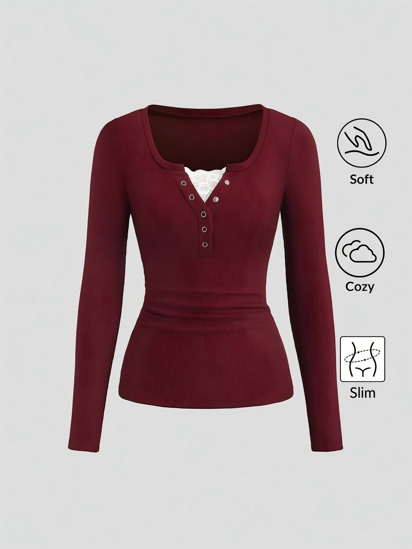 Women American Henley V Neck B - Blouses review and price
