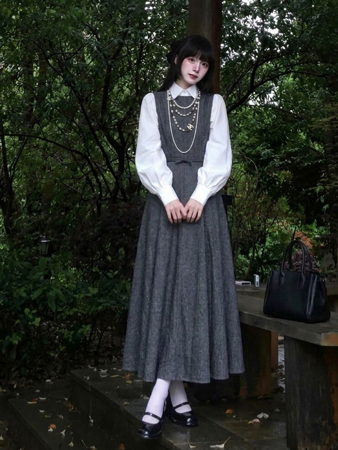 Korean Hepburn Style 2 Piece D - Korean Style A Line Shirt Dress review and price