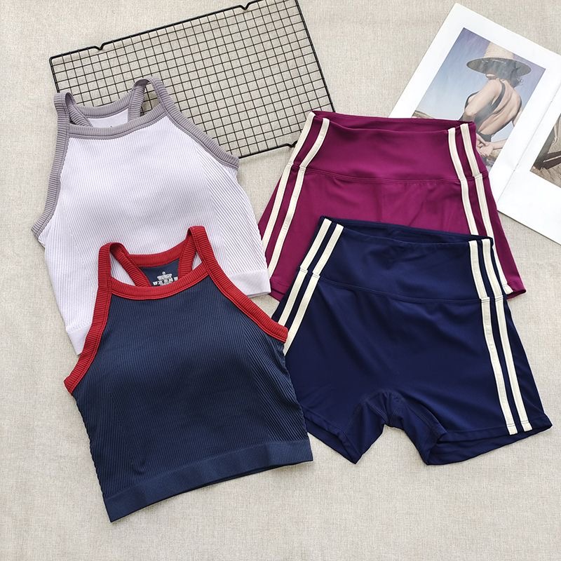 Women Ribbed Workout Sets 2 PC - Seamless Ribbed Workout Tank Top review and price