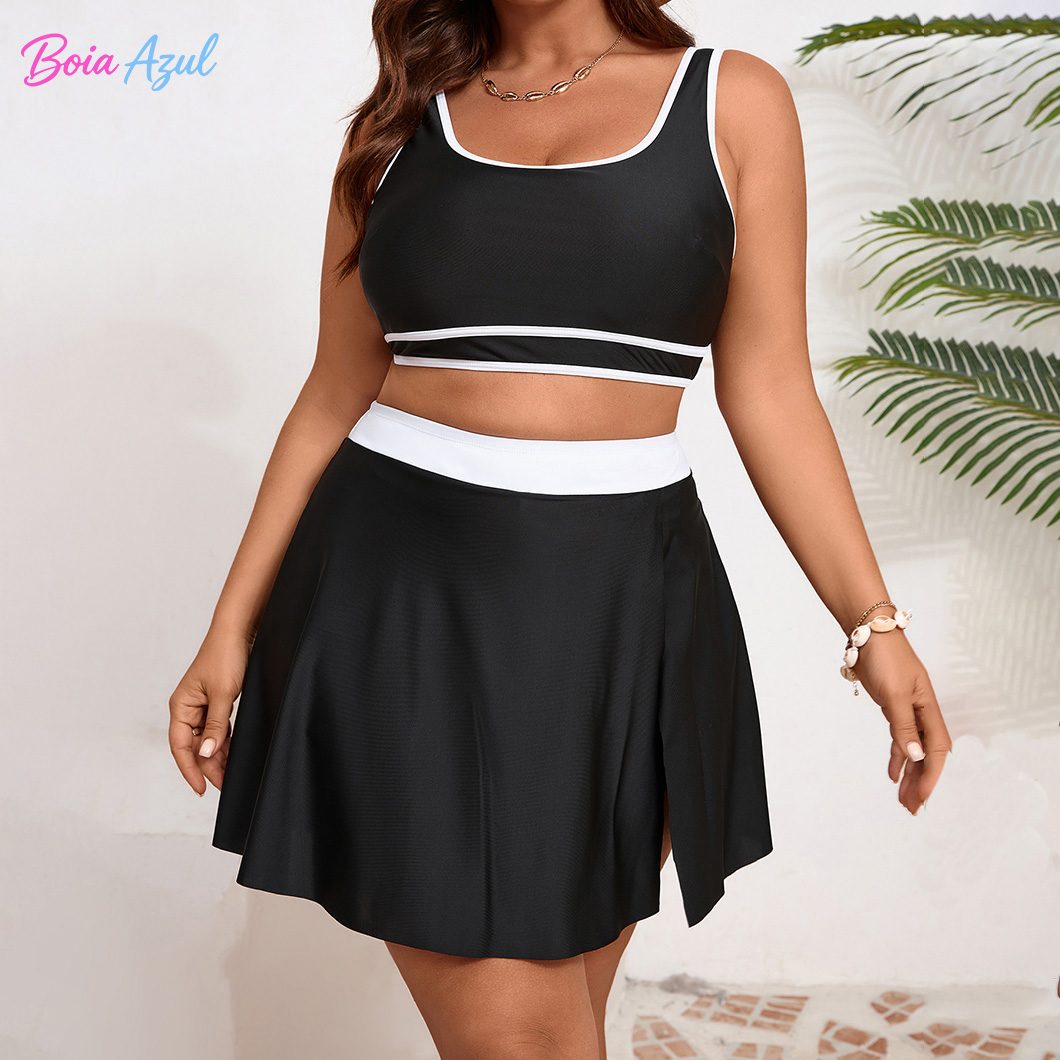 Plus size black and white cont - Dresses review and price