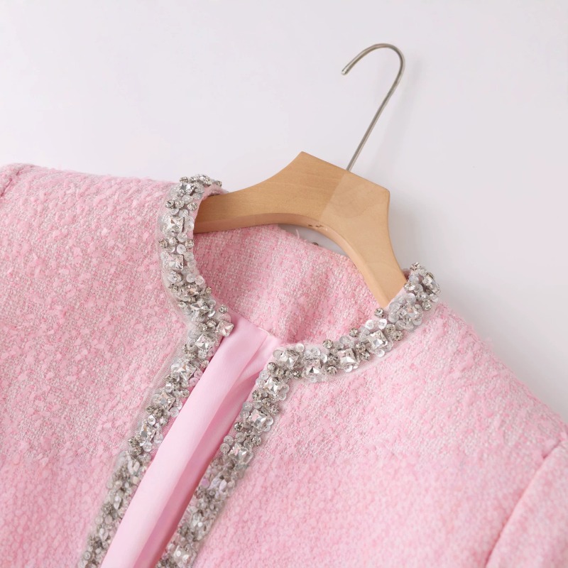 Premium Pink Tweed Women Two-P - Tweed Two Piece Blazer Dress review and price