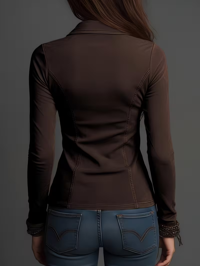 Women's Slim Fit Lapel Shirt,  - Blouses review and price
