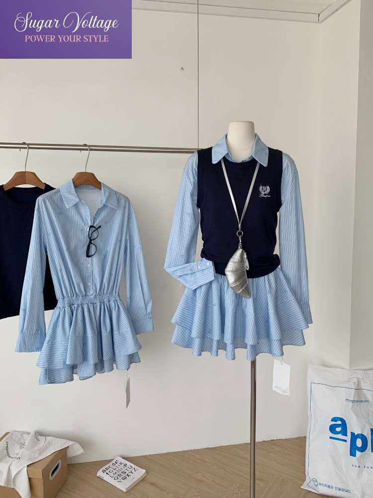 Spring Autumn Korean Fashion C - Korean Style A Line Shirt Dress review and price