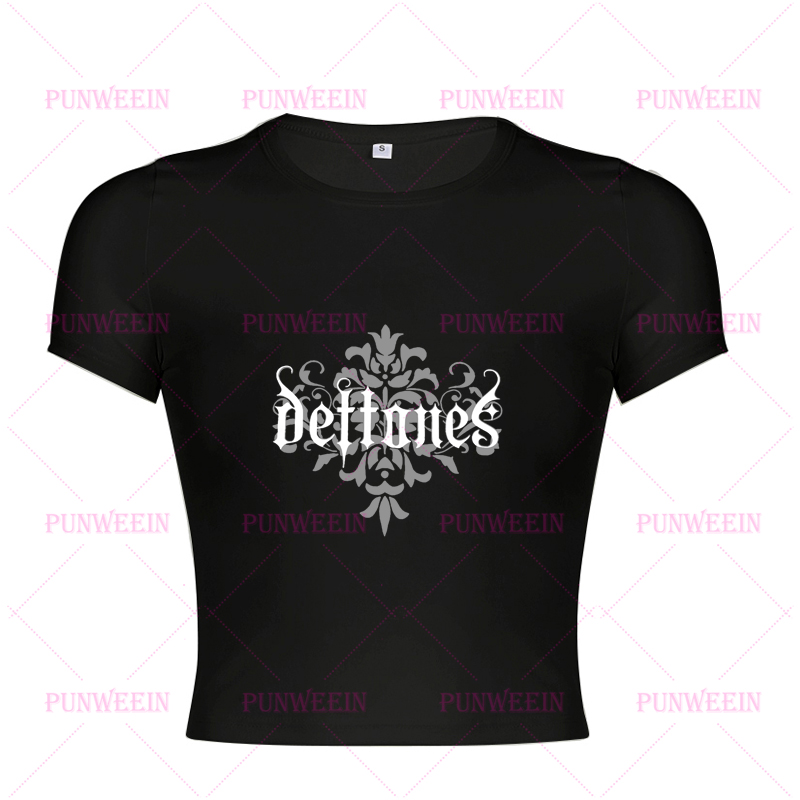 Aesthetic Streetwear Gothic Ha - Y2K Graphic Baby Tee Crop review and price