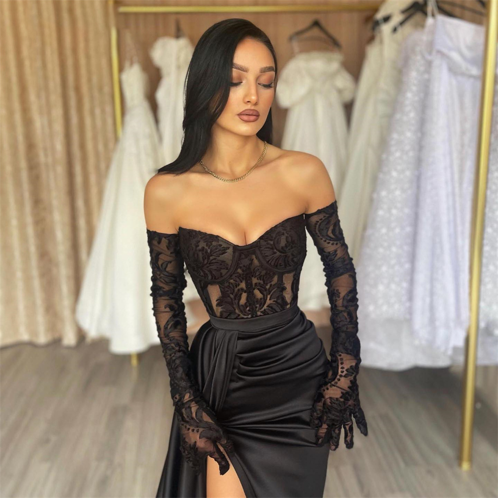 Lily Mermiad Sexy Evening Gown - Elegant Satin Evening Gown Split review and price