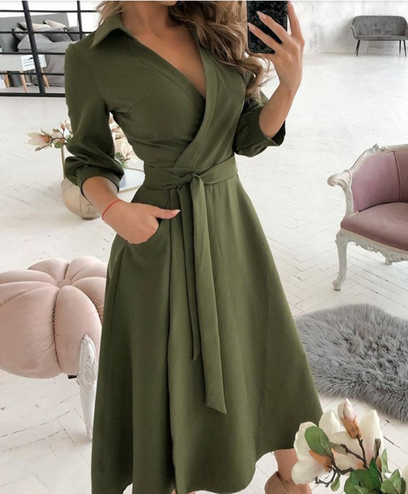 Women Print Dress Sexy V-Neck  - French Vintage Floral Midi Dress review and price