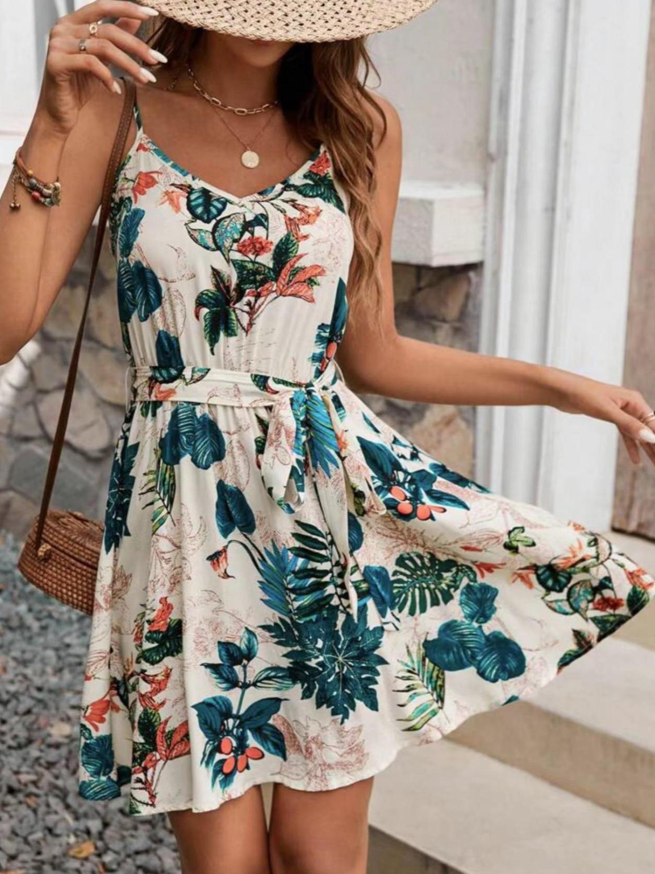 A Bohemian-Style Women's Belt  - French Vintage Floral Midi Dress review and price
