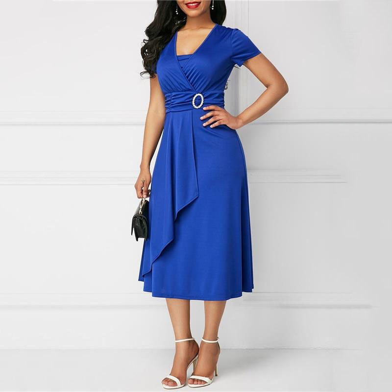 We.Fine Dress Women Solid Colo - French Vintage Floral Midi Dress review and price