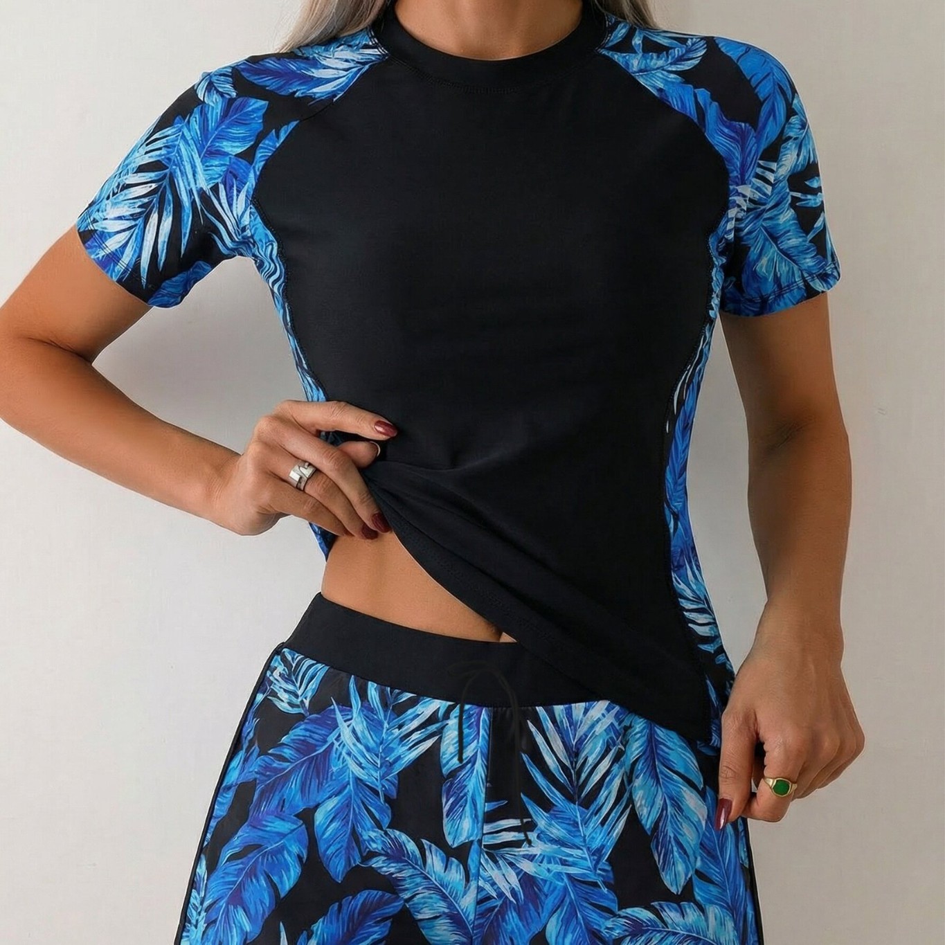 Woman Tankini With Shorts Crop - Tops review and price