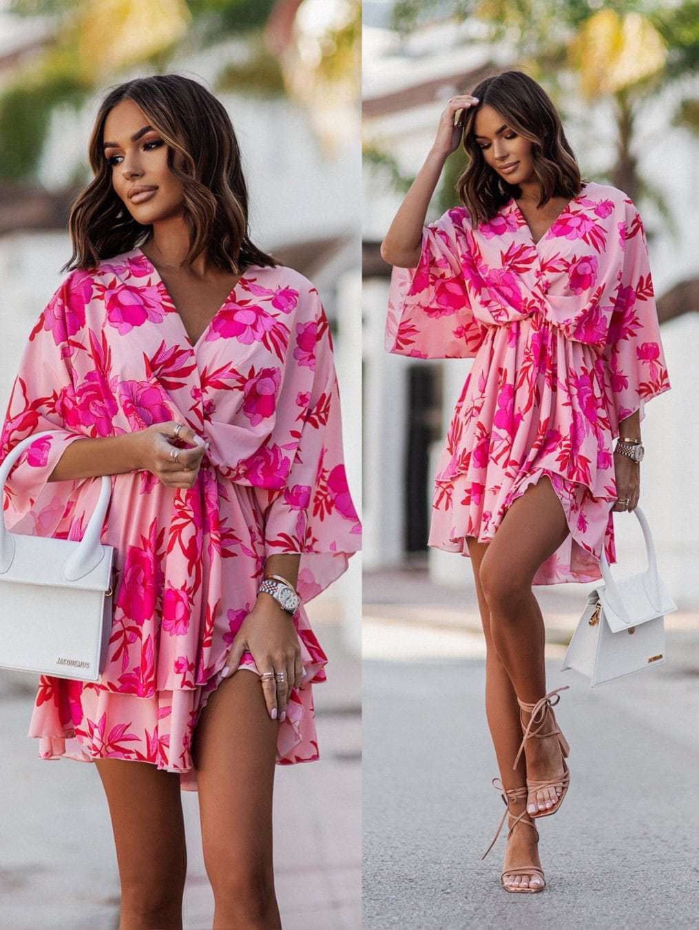 2024 New Summer Women's Mini S - French Vintage Floral Midi Dress review and price