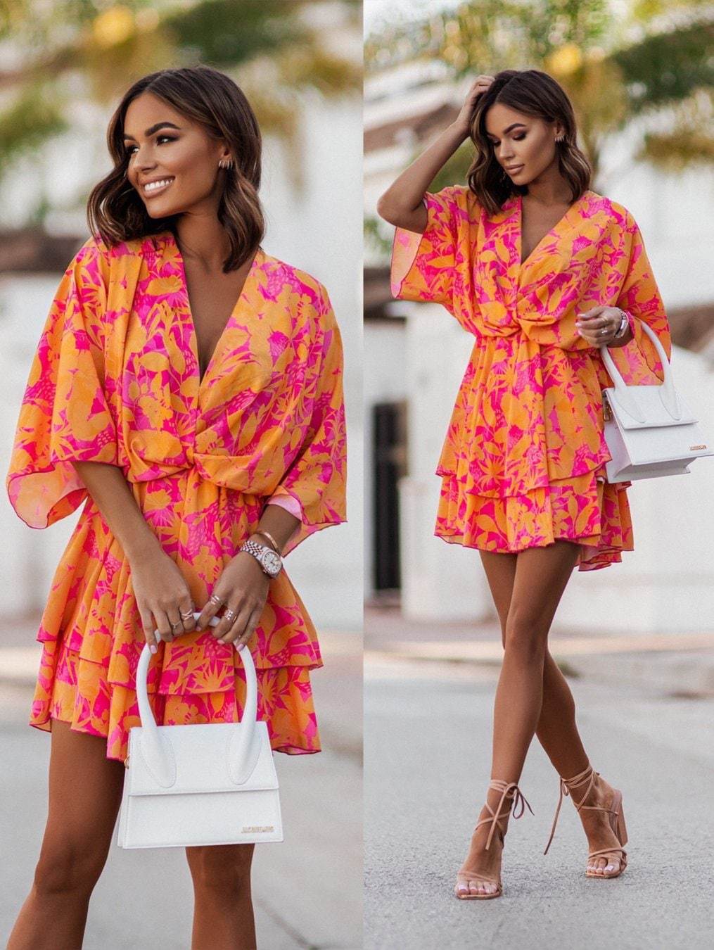 2024 New Summer Women's Mini S - French Vintage Floral Midi Dress review and price