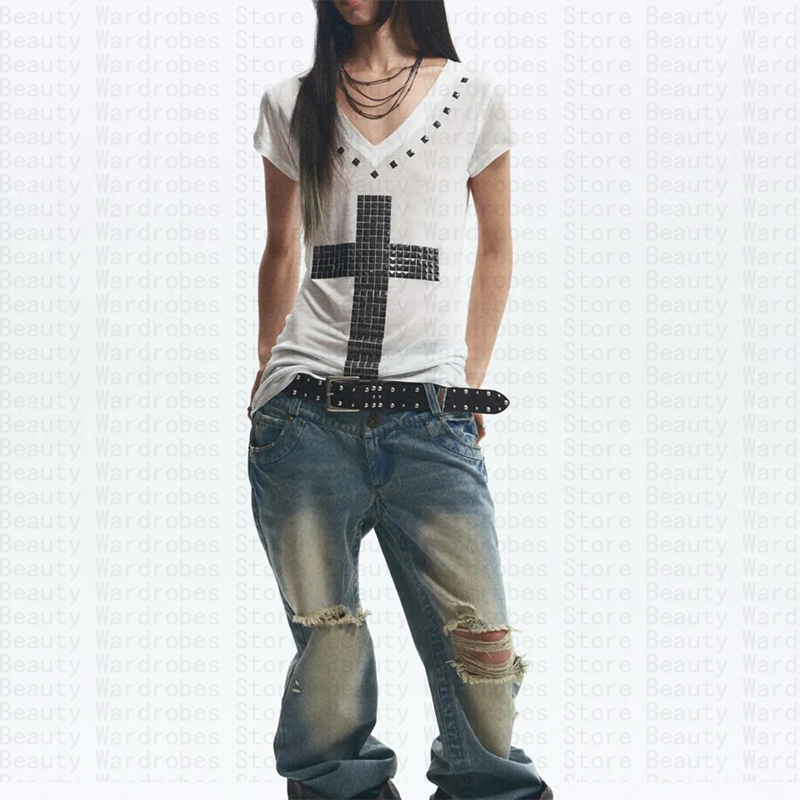 Rock Goth Unique Top Y2k Crop  - Y2K Graphic Baby Tee Crop review and price