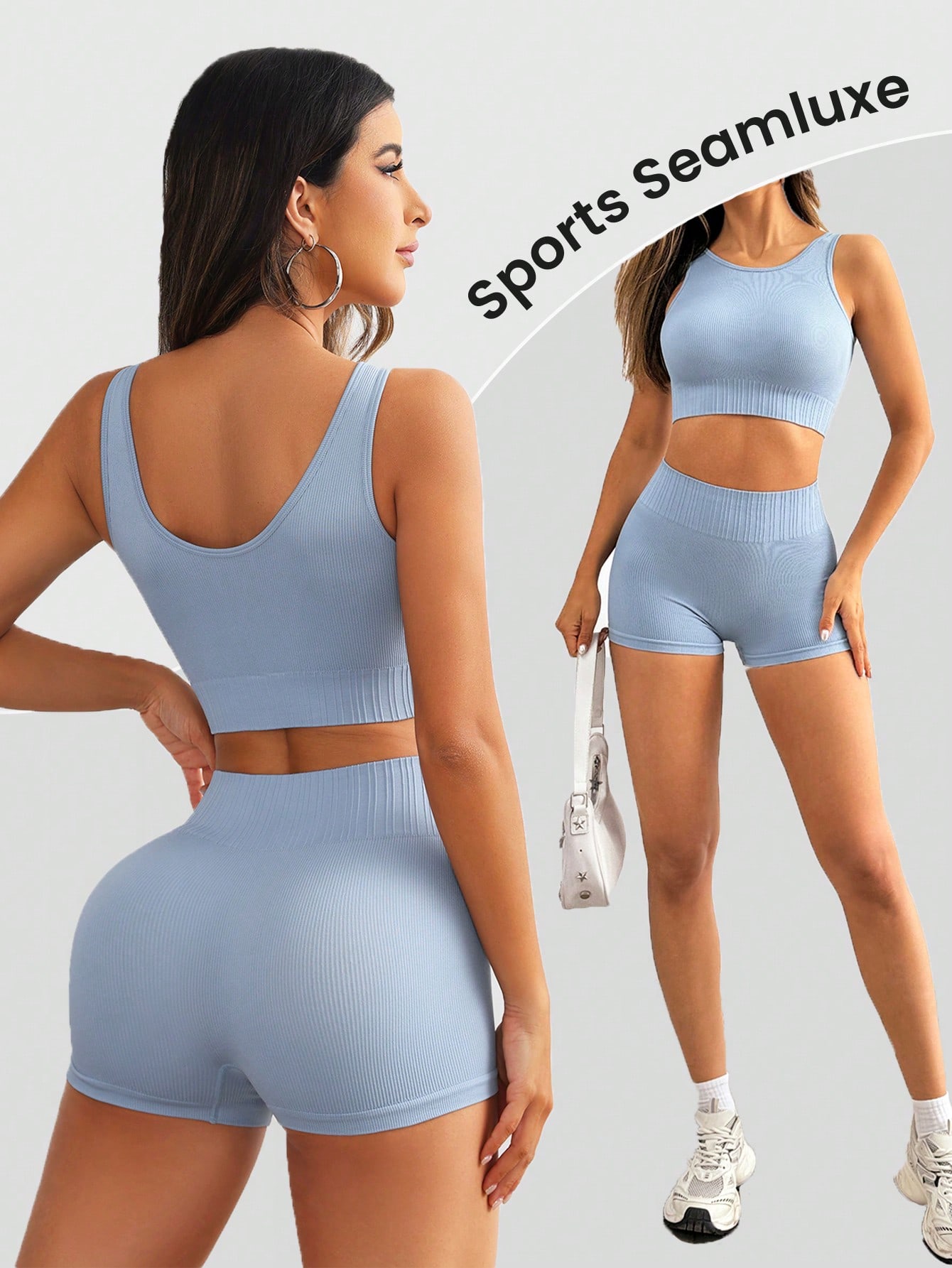 Women Seamless Ribbed Yoga Set - Seamless Ribbed Workout Tank Top review and price